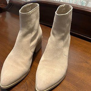 Dolce Vita Beige Suede Ankle Boots